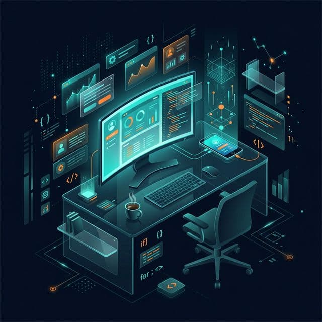 Indomotion workspace illustration